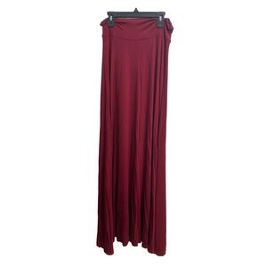 Flatseven Burgundy Maxi‎ Skirt size Small, made is USA
